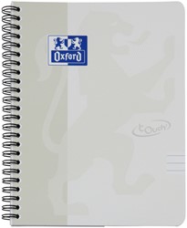 Bloc à spirale Oxford Touch A5 ligné 140pages 80g gris clair