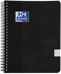 Bloc à spirale Oxford Touch A5 carreau 5mm 140 pages 80g noir