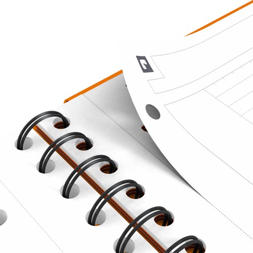 Cahier à spirale Oxford International Organizerbook A4+ ligné 160 pages-7