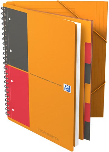 Cahier à spirale Oxford International Organizerbook A4+ ligné 160 pages-2