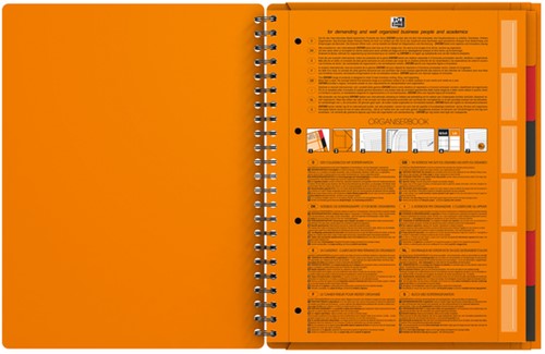 Cahier à spirale Oxford International Organizerbook A4+ ligné 160 pages-1