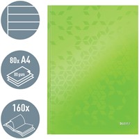 Notitieboek Leitz WOW A4 160blz 90gr lijn groen-3