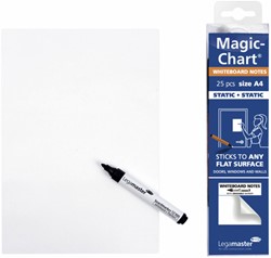 Magic-chart notes Legamaster tableau blanc 200x300mm blanc 25 feuilles