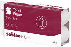 Papier toilette Satino HiLine MT1 043030 4 épaisseurs 8x 150 feuilles blanc