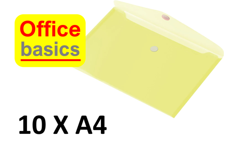 10 x Enveloptas HF2 - A4 - dwars - geel