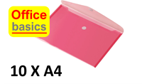 10 x Enveloptas HF2 - A4 - dwars - rood