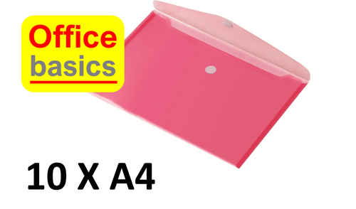 10 x Enveloptas HF2 - A4 - dwars - rood