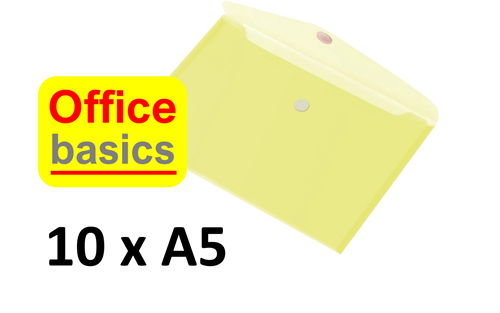 10 x Enveloptas HF2 - A5 - dwars - geel