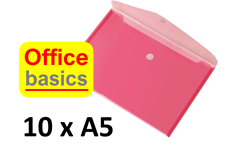10 x Enveloptas HF2 - A5 - dwars - rood