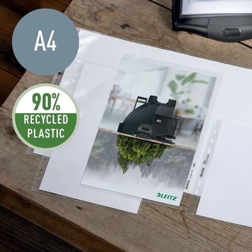 Pochette modèle L Leitz Recycle A4 PP 0,10mm transparent 25 pièces-2