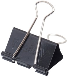 Pince à papier MAUL 215 Foldback 19mm noir 6 pièces-2