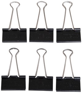 Pince à papier MAUL 215 Foldback 19mm noir 6 pièces-2
