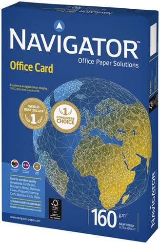 Papier copieur Navigator Office Card A3 160g blanc 250 feuilles