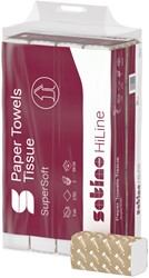 Essuie-mains Satino PT2 HiLine 276600 2 épaisseurs Pli-W 206x320mm blanc 25x 120 feuilles