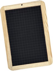 Ardoise Giotto cadre en bois 180x260mm quadrillé noir