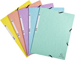 Chemise à élastique Exacompta Aquarel A4 3 rabats 400g carton lustré assorti