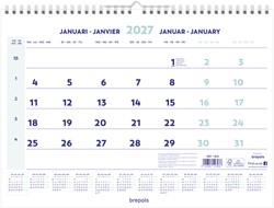 Calendrier mensuel 2027 Brepols 43x31,5cm