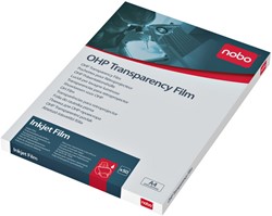 Film rétroprojection transparent Nobo A4 pour imprimante jet d'encre 50 pièces
