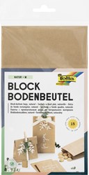 Sac kraft naturel Foodsafe 12x6x21cm lot 15 pièces