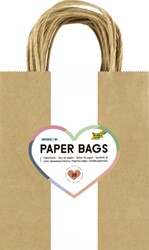 Sac en papier avec poignées 125g 18x21x8cm kraft naturel 20 pièces