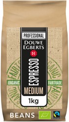 Café en grains Douwe Egberts espresso Medium Roast Organic & Fairtrade 1000g