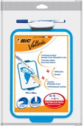 Ardoise blanche BIC Velleda 19x26cm + feutre + effaceur