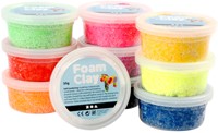 Pâte à modeler Foam Clay Base 10x 35g assorti-2