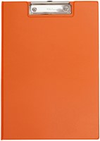 Porte-bloc à rabat Maul A4 portrait avec boucle-stylo PVC néon orange