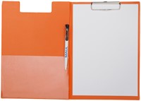 Porte-bloc à rabat Maul A4 portrait avec boucle-stylo PVC néon orange-1