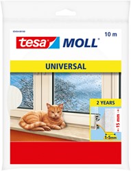 Joint de calfeutrage tesamoll® Universal forme biseautée autocollant 10mx15mm blanc