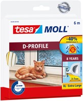 Joint de calfeutrage tesamoll® profil-D caoutchouc 6mx7mm blanc
