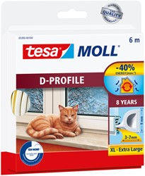 Joint de calfeutrage tesamoll® profil-D caoutchouc 6mx7mm blanc