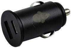 Chargeur voiture Green Mouse 1x USB-A 1x USB- C 2.4A noir