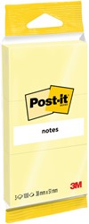 Bloc-mémos Post-it Notes 6810 38x51mm jaune canari 3 pièces