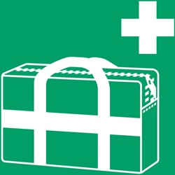 Pictogramme Djois Coffret de secours 200x200mm vert