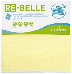 Chiffon microfibre Greenspeed Re-belle 40x40cm jaune 5 pièces