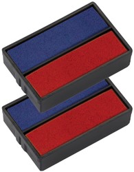 Cassette d'encrage Trodat Printy 6/4850 2 pièces bleu et rouge