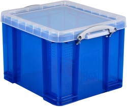 Boîte de rangement Really Useful 35 litres 480x390x310mm transparent bleu