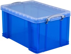 Boîte de rangement Really Useful 48 litres 600x400x315mm transparent bleu