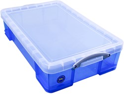 Boîte de rangement Really Useful 33 litres 480x390x310mm transparent bleu