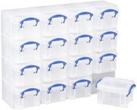 Boîte de rangement Really Useful 16x 0,14 litre 280x224x65mm transparent blanc