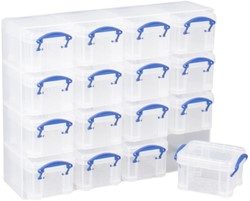 Boîte de rangement Really Useful 16x 0,14 litre 280x224x65mm transparent blanc