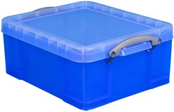 Boîte de rangement Really Useful 18 litres 480x390x200mm transparent bleu