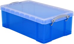 Boîte de rangement Really Useful 12 litres 465x270x150mm transparent bleu