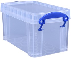 Boîte de rangement Really Useful 2,1 litres 240x130x125mm transparent blanc