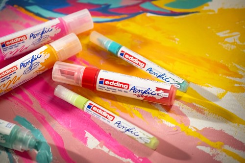 Marqueur acrylique edding e-5300 Fin rouge trafic-3