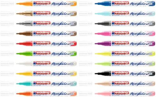 Marqueur acrylique edding e-5300 Fin rouge trafic-3