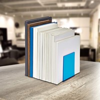 Serre-livres MAUL 10x10x13cm acryl néon bleu transparent 2 pièces-3