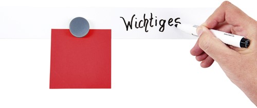 Wandlijst MAUL Standard zelfklevend 50cm incl 2 magneten wit-2