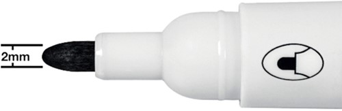 Marqueur tableau blanc Nobo Glide ogive 2mm noir-1